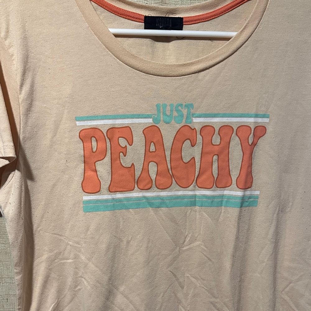 Just Peachy Beige Graphic Tee